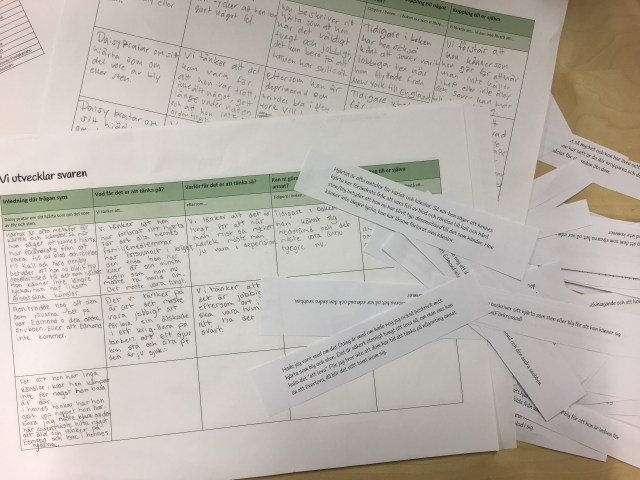 Så har jag det utveckla svaren